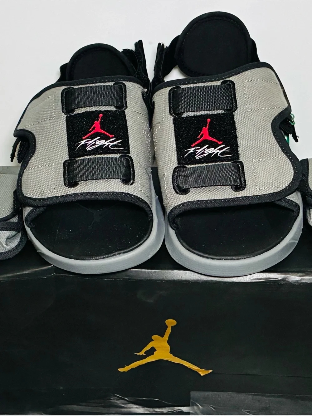 Nike Air Jordan slide Smokey gray and red men’s 7